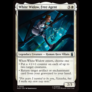 MTG White Widow, Free Agent Marvel Super Heroes msh#42
