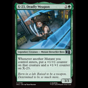 MTG X-23, Deadly Weapon Marvel Super Heroes Commander msc#738