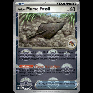Pokemon TCG Antique Plume Fossil (Poke Ball Pattern) - White Flare - Holofoil