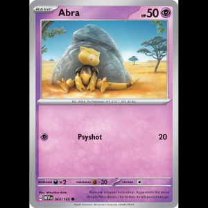 Pokemon TCG Abra - Scarlet & Violet 151 - Reverse Holofoil