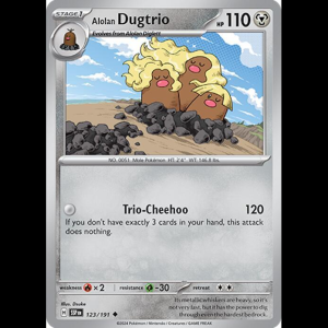 Pokemon TCG Alolan Dugtrio - 123/191 - Surging Sparks