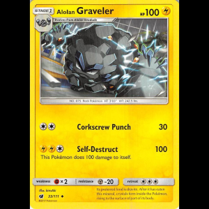Pokemon TCG Alolan Graveler - SM - Crimson Invasion