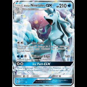 Pokemon TCG Alolan Ninetales GX - SM - Guardians Rising - Holofoil