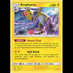 Pokemon TCG Ampharos - 78/214 (SM Lost Thunder) - Deck Exclusives