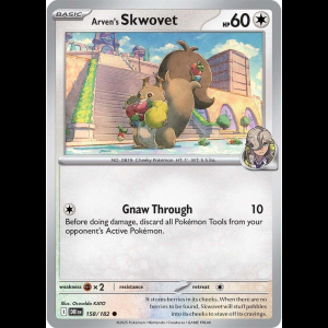 Pokemon TCG Arven's Skwovet - Destined Rivals - Reverse Holofoil