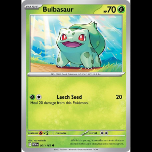 Pokemon TCG Bulbasaur - 001/165 - Scarlet & Violet 151