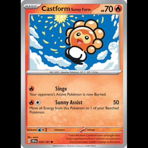 Pokemon TCG Castform Sunny Form - 020/191 - Surging Sparks