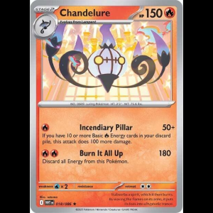 Pokemon TCG Chandelure - White Flare - Reverse Holofoil