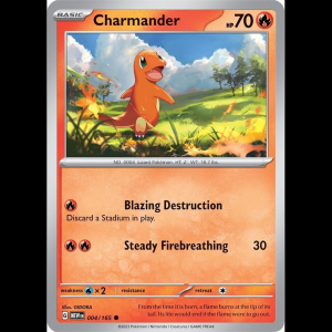 Pokemon TCG Charmander - 004/165 - Scarlet & Violet 151