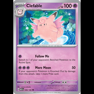 Pokemon TCG Clefable - Scarlet & Violet 151 - Reverse Holofoil