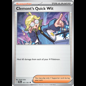 Pokemon TCG Clemont's Quick Wit - 167/191 - Surging Sparks