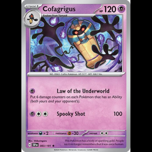 Pokemon TCG Cofagrigus - Surging Sparks - Holofoil