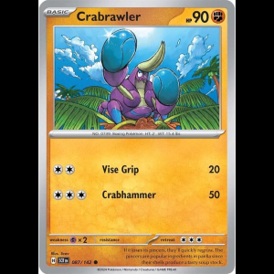 Pokemon TCG Crabrawler - Stellar Crown - Reverse Holofoil