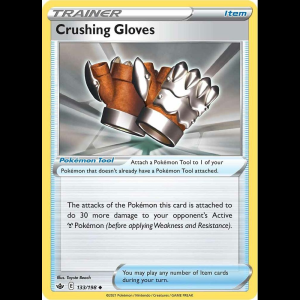 Pokemon TCG Crushing Gloves - Chilling Reign - Reverse Holofoil