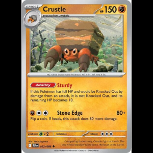 Pokemon TCG Crustle - Black Bolt - Reverse Holofoil