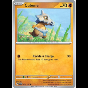 Pokemon TCG Cubone - Stellar Crown