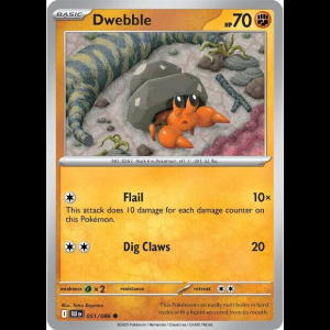 Pokemon TCG Dwebble - Black Bolt - Reverse Holofoil