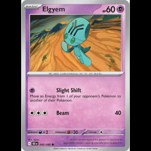 Pokemon TCG Elgyem - Black Bolt - Reverse Holofoil
