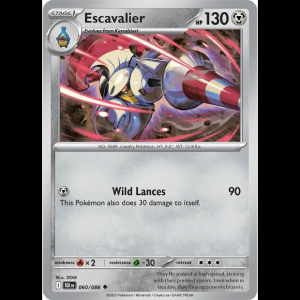 Pokemon TCG Escavalier - Black Bolt - Reverse Holofoil