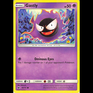 Pokemon TCG Gastly - SM - Crimson Invasion