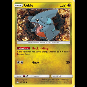 Pokemon TCG Gible (97) - SM - Ultra Prism