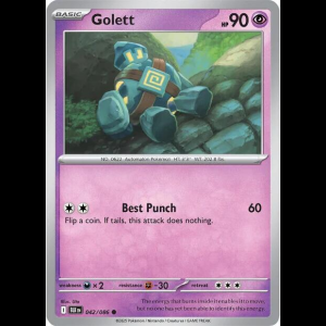 Pokemon TCG Golett - Black Bolt - Reverse Holofoil