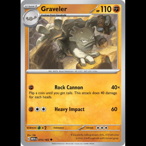 Pokemon TCG Graveler - Scarlet & Violet 151 - Reverse Holofoil