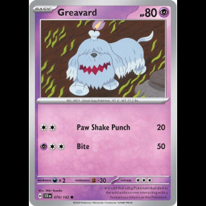 Pokemon TCG Greavard - Stellar Crown - Reverse Holofoil