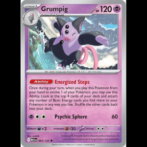 Pokemon TCG Grumpig - Mega Evolution - Reverse Holofoil
