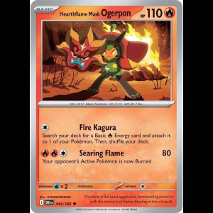 Pokemon TCG Hearthflame Mask Ogerpon - Destined Rivals - Reverse Holofoil