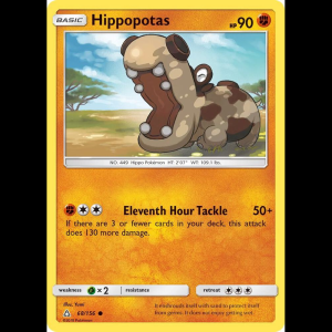 Pokemon TCG Hippopotas - SM - Ultra Prism - Reverse Holofoil