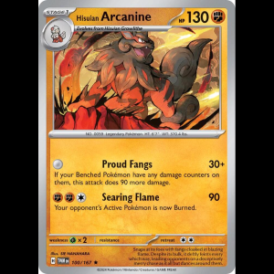 Pokemon TCG Hisuian Arcanine - Twilight Masquerade - Holofoil