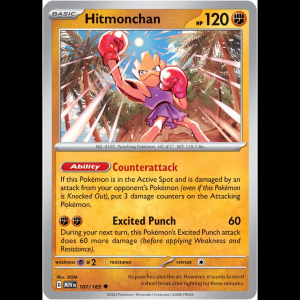 Pokemon TCG Hitmonchan - Scarlet & Violet 151 - Reverse Holofoil