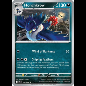Pokemon TCG Honchkrow - Phantasmal Flames - Reverse Holofoil