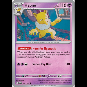 Pokemon TCG Hypno - Scarlet & Violet 151 - Reverse Holofoil
