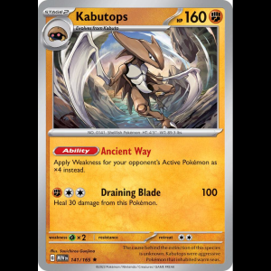 Pokemon TCG Kabutops - Scarlet & Violet 151 - Holofoil