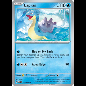 Pokemon TCG Lapras - Scarlet & Violet 151 - Reverse Holofoil