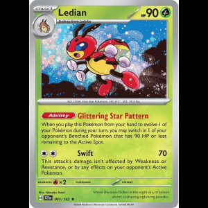 Pokemon TCG Ledian - 003/142 - Stellar Crown - Holofoil