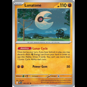 Pokemon TCG Lunatone - Ascended Heroes - Holofoil