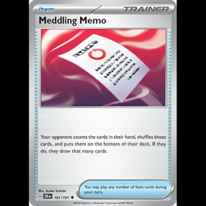 Pokemon TCG Meddling Memo - Surging Sparks