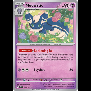 Pokemon TCG Meowstic - Surging Sparks - Reverse Holofoil