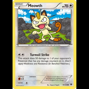 Pokemon TCG Meowth - XY - Fates Collide