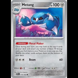 Pokemon TCG Metang - Temporal Forces - Reverse Holofoil
