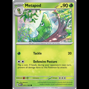 Pokemon TCG Metapod - Scarlet & Violet 151 - Reverse Holofoil