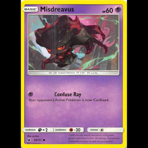 Pokemon TCG Misdreavus - SM - Crimson Invasion