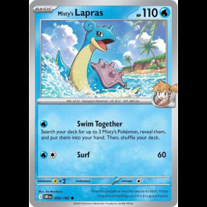Pokemon TCG Misty's Lapras - Destined Rivals - Reverse Holofoil