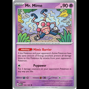 Pokemon TCG Mr. Mime - 122/165 - Scarlet & Violet 151 - Holofoil