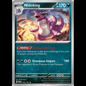 Pokemon TCG Nidoking - 034/165 - Scarlet & Violet 151 - Holofoil