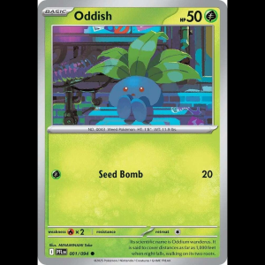 Pokemon TCG Oddish - Phantasmal Flames - Reverse Holofoil