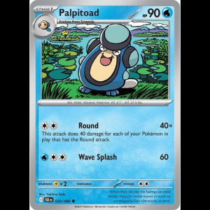 Pokemon TCG Palpitoad - Black Bolt - Reverse Holofoil